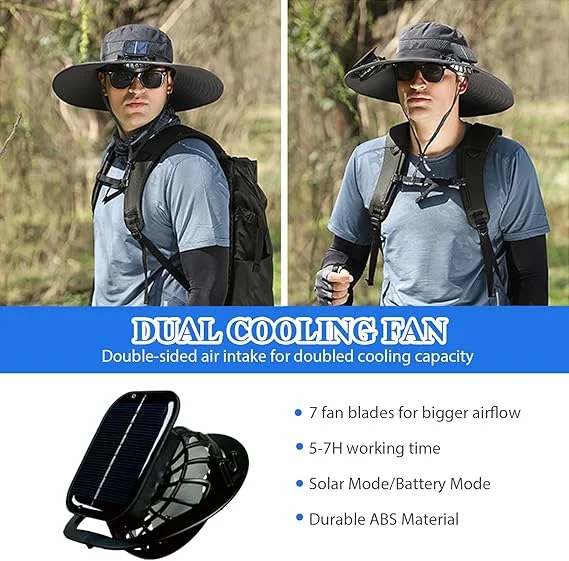🏆 50K+ SOLD! &ndash; Almost Gone-⚡2025 New Ultralight Solar Fan Sun Hat &ndash; Lighter Than a Baseball!⚾