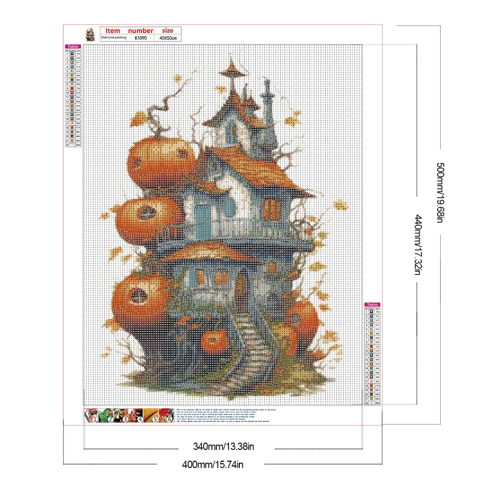 Diamond Painting - Full Round Drill - Pumpkin House(Canvas|40*50cm)
