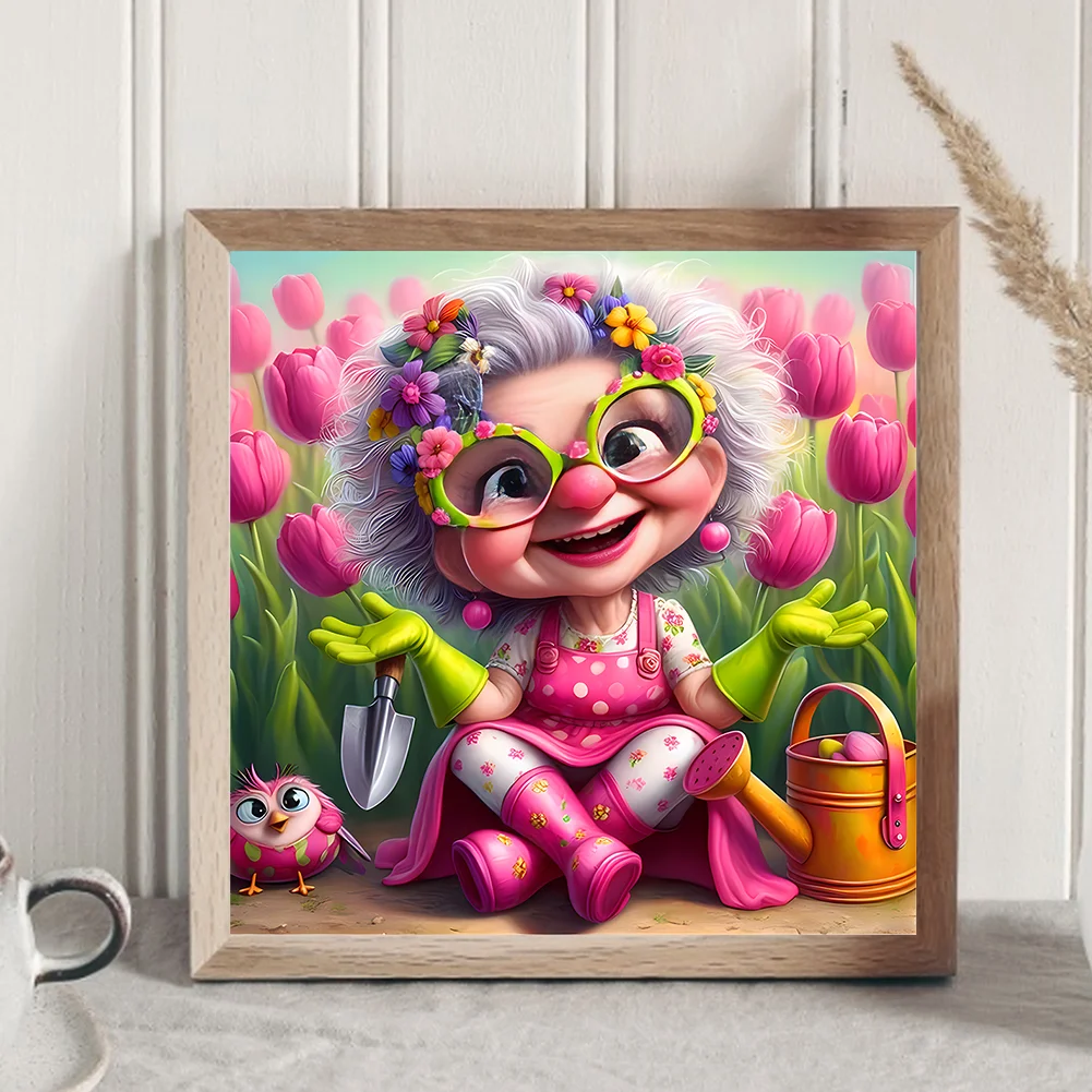 Diamond Painting - Full Round Drill - Grandma(Canvas|30*30cm)