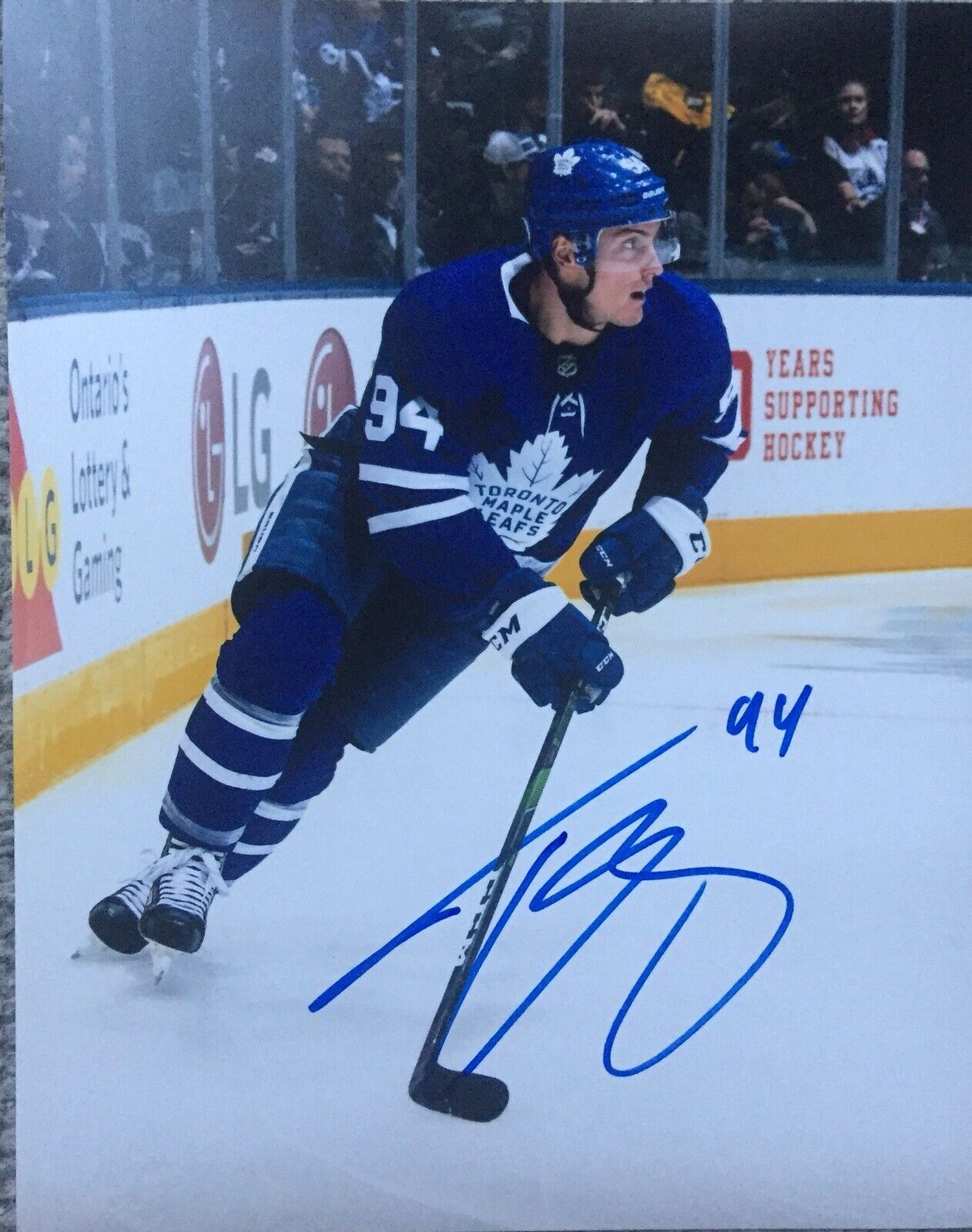 Tyson Barrie Signed Toronto Maple Leafs 8x10 Photo Poster painting