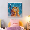 (US Only)Cat Printed Cross Stitch Kit 40x40cm DIY 14CT Thread Art Needlework Home Decor