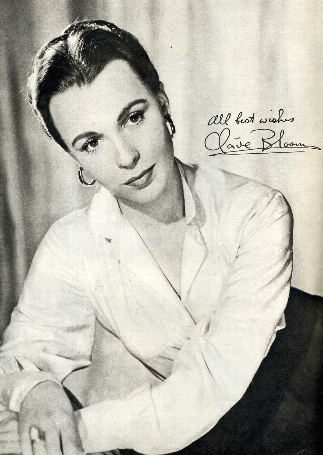 CLAIRE BLOOM Signed Photo Poster paintinggraph - Film & TV Actress - Preprint