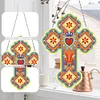 5D DIY Special Shaped Diamond Painting Cross Hanging With Lamp String Kit