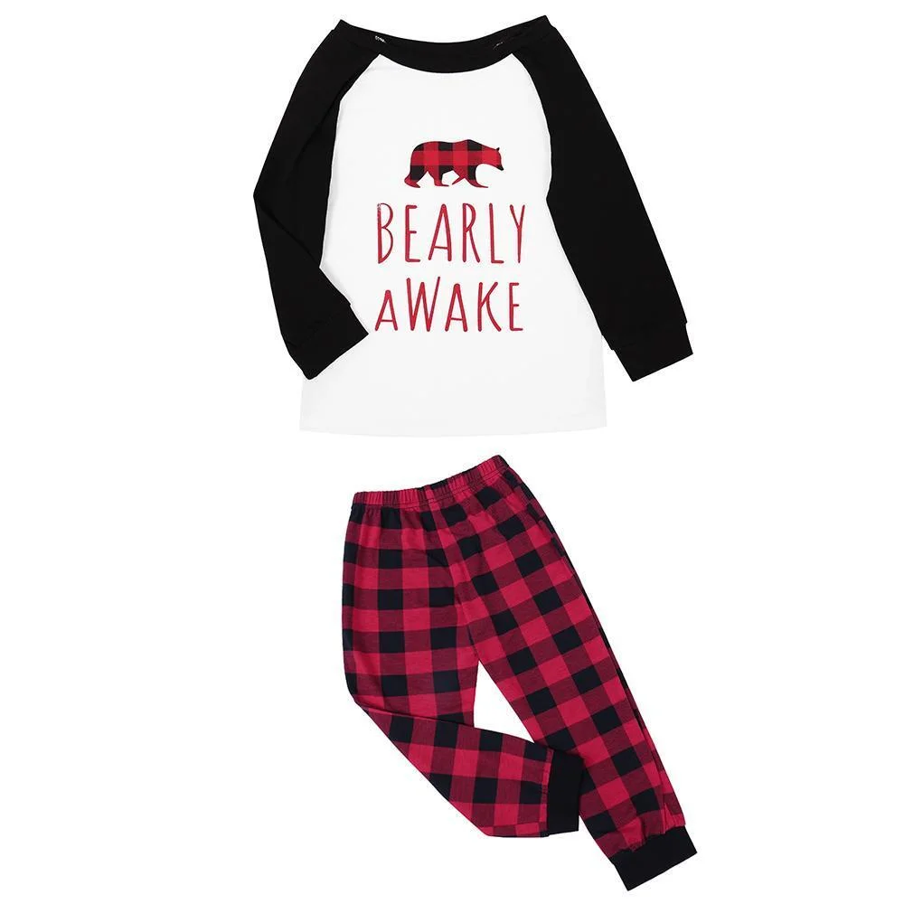 Bear Letter Family Matching Christmas Pajamas