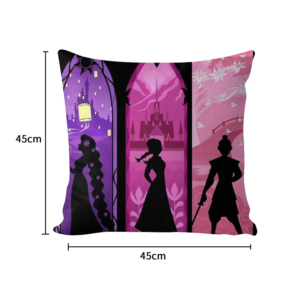 11CT Printed Princess Cross Stitch Pillowcase Embroidery Pillow Cover Decor(4)