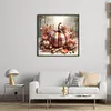 Red And White Checkered Pumpkin-11CT Stamped Cross Stitch 40*40cm/15.75*15.75in tapestrymarket