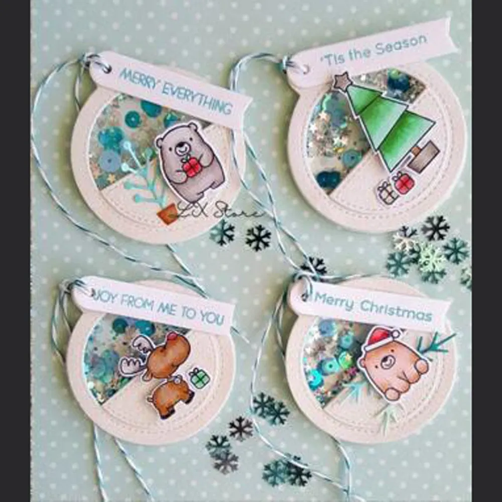 New process design metal cutting printing label combination decoration scrapbook process paper card record printing