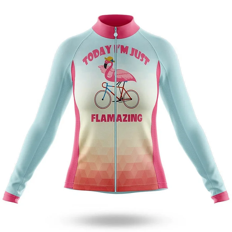 Today I Just Flamazing Women's Long Sleeve Cycling Jersey