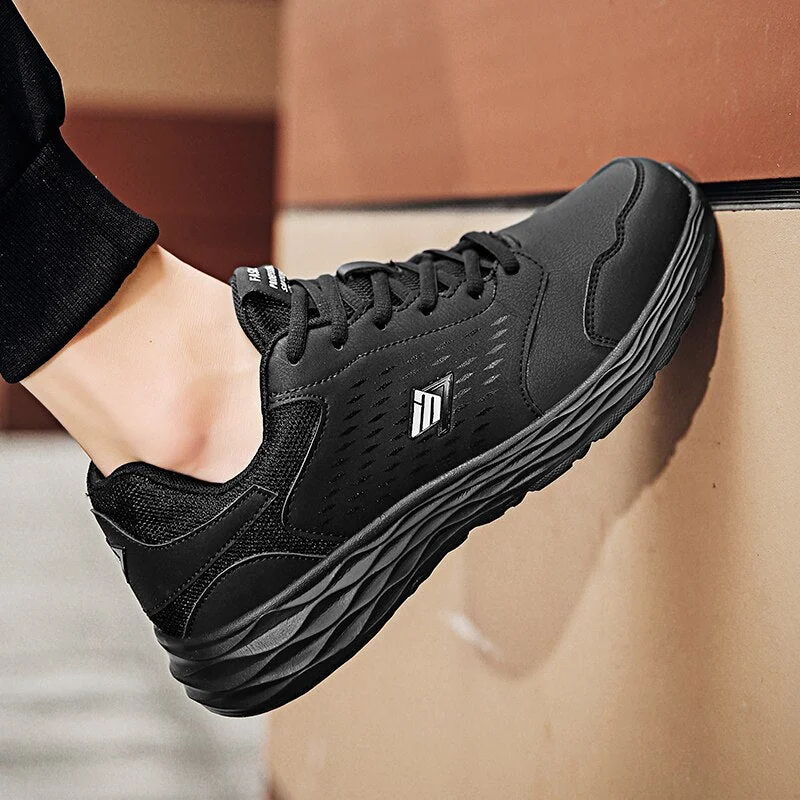 Leather Men Shoes Sneakers Trend Casual Shoe Italian Breathable Leisure Male Sneakers Non-slip Footwear Men Vulcanized Shoes