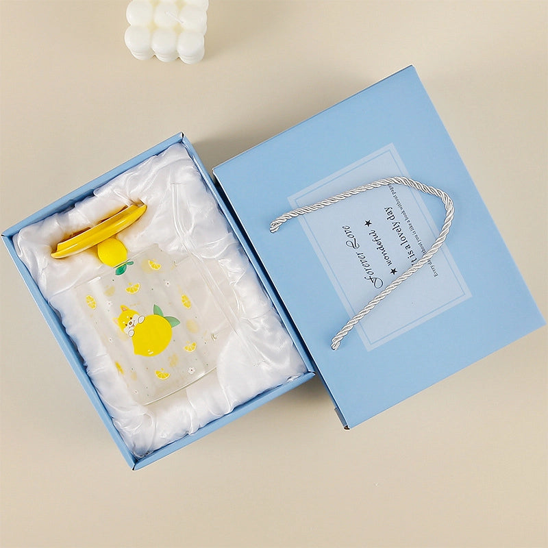 Casual Flower Glass Water Bottles 1 Piece