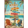 Beach Sign-11CT Stamped Cross Stitch 40*60cm/15.75*23.62in(Big Size)