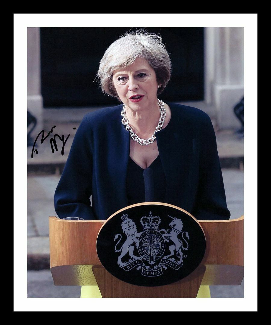 Theresa May Autographed Signed & Framed Photo Poster painting 2