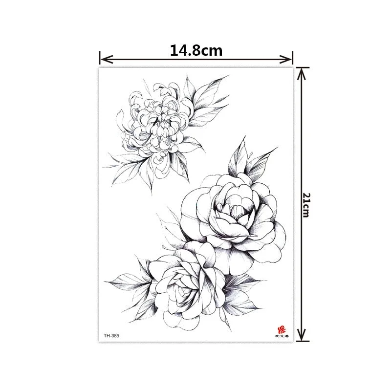 Flower arm tattoo stickers half arm tattoo stickers flower creative tattoo stickers waterproof and durable