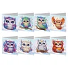 uk.everydayedeals 8Pcs DIY Diamond Painting Greeting Card - Snowy Owl