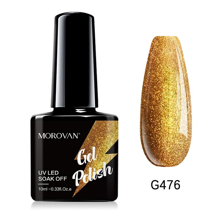 Morovan Gold Enrod Glitter Gel Nail Polish G476
