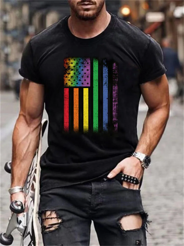 LGBT Rainbow Flag Short Sleeve T Shirt