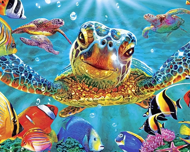 

Colorful Milton Turtle – Paint By Numbers - 40*50CM, 501 Original