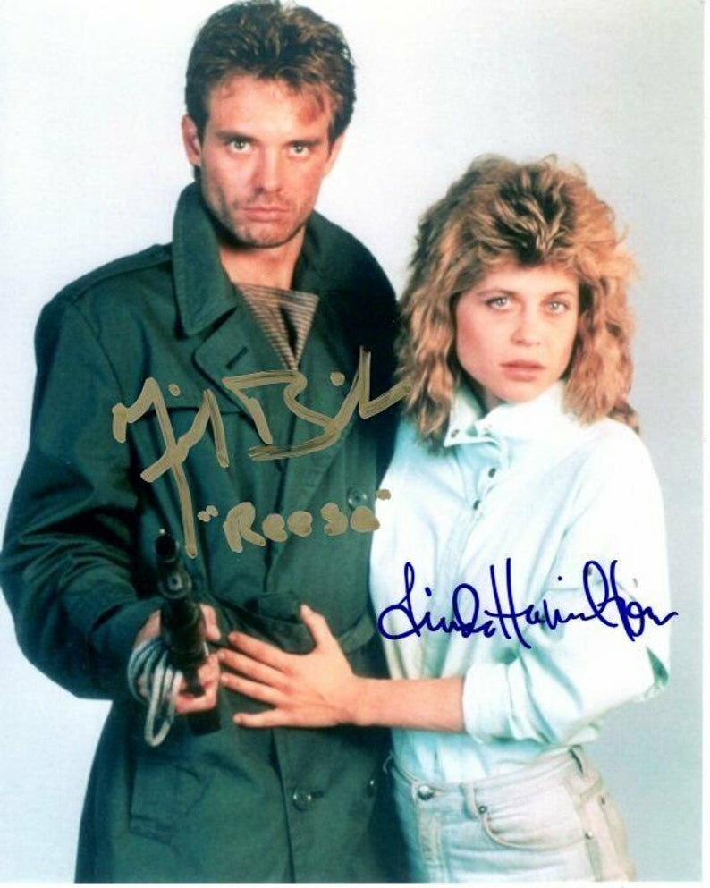 Michael biehn & linda hamilton signed autographed the terminator Photo Poster painting