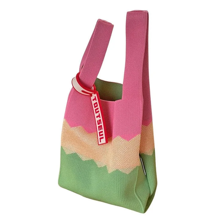 Rainbow Knit Handbag