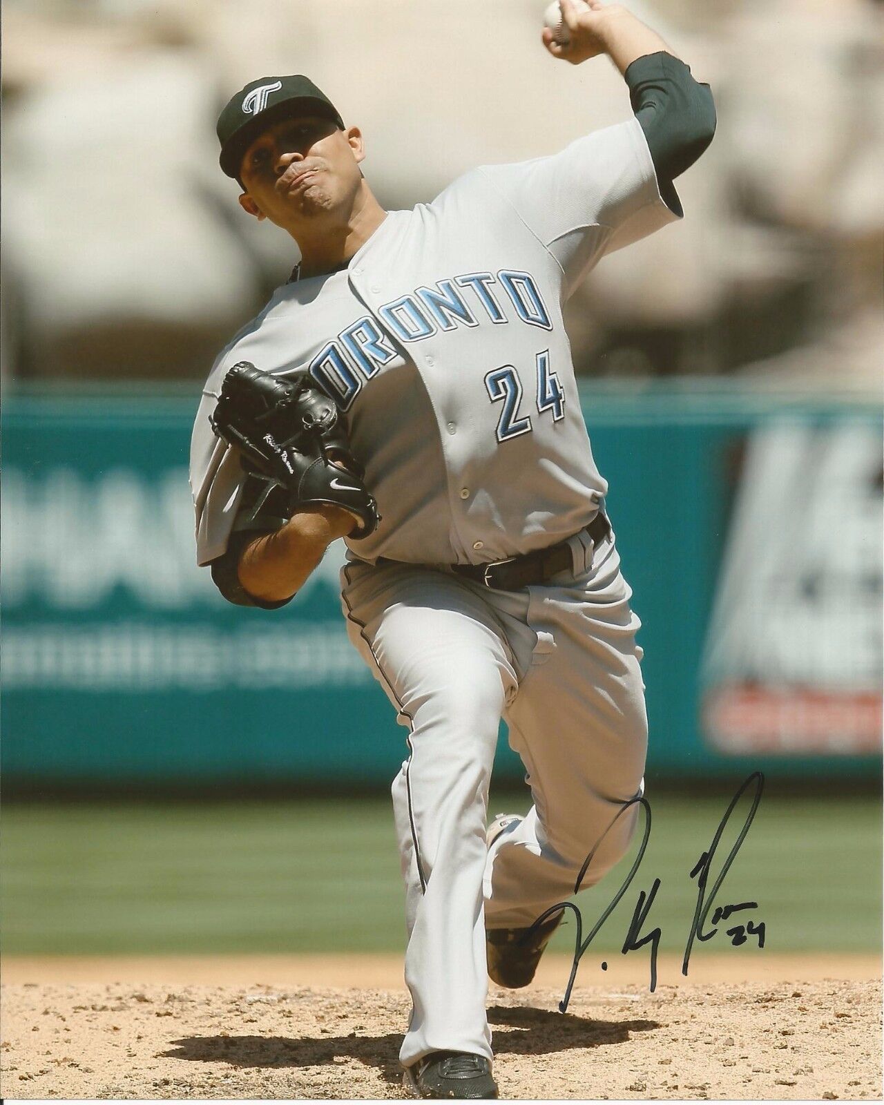 RICKY ROMERO SIGNED TORONTO BLUE JAYS 8x10 Photo Poster painting #1 w/COA