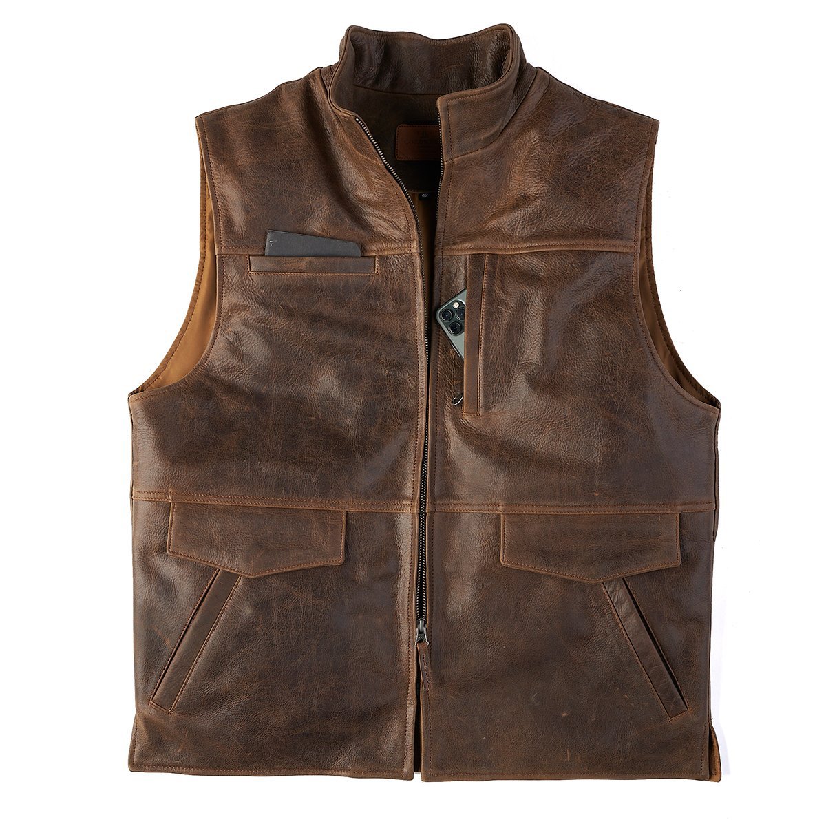 Mens vintage leather vest