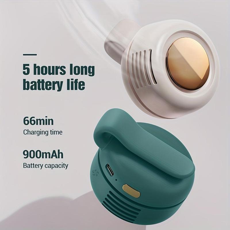 Portable Silent Mini Bladeless Electric Fan,Adjustable 3-speed Suspended Waist Fans, Smal!Phone Cooling Fan, Personal Fan, Rotating BodyFan Suitable for Outdoor Travel