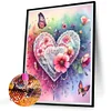 (50*60cm)Heart Flower - Full Round Drill Diamond Painting