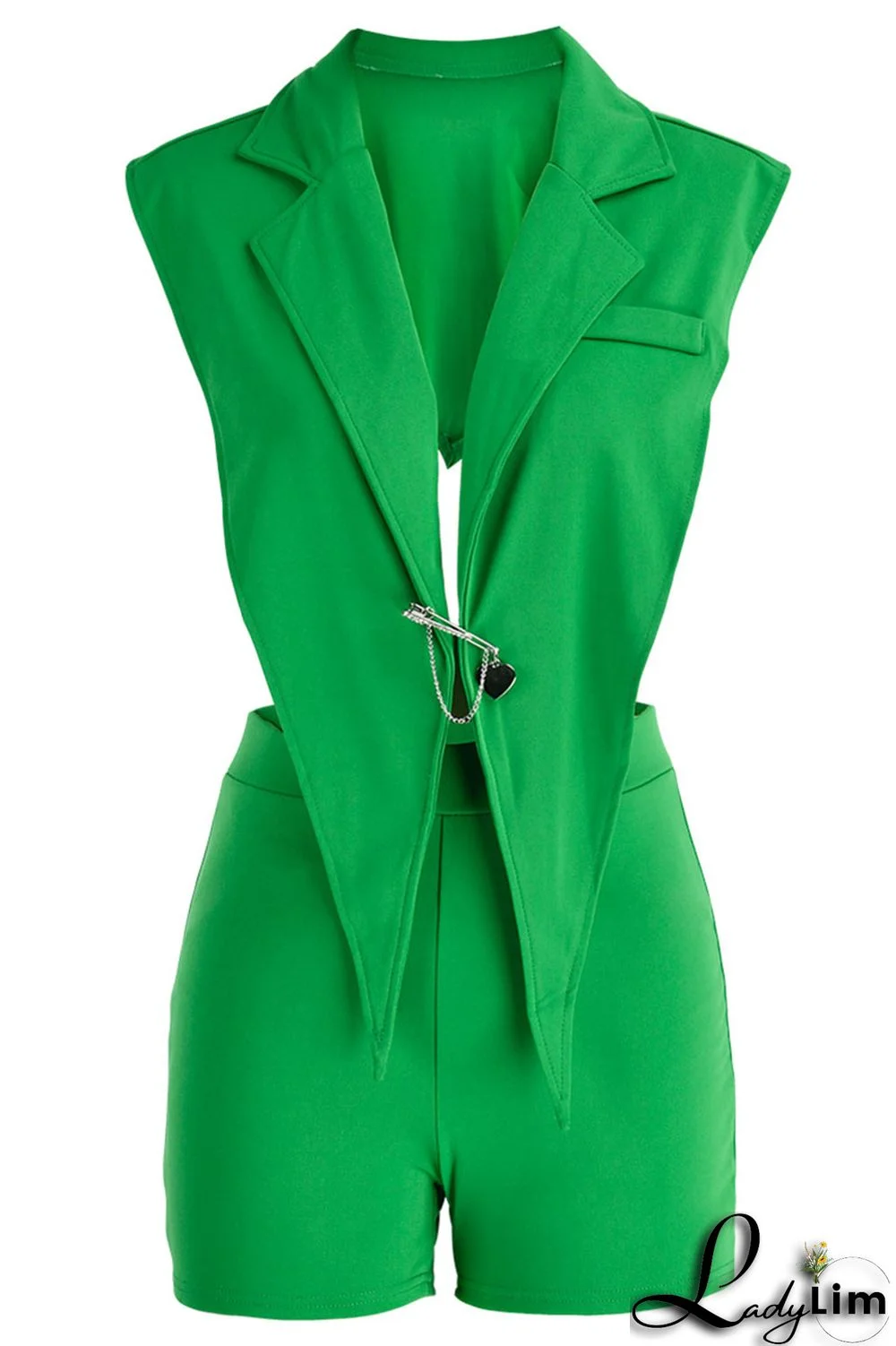 Black Sexy Solid Backless Asymmetrical V Neck Sleeveless Two Pieces