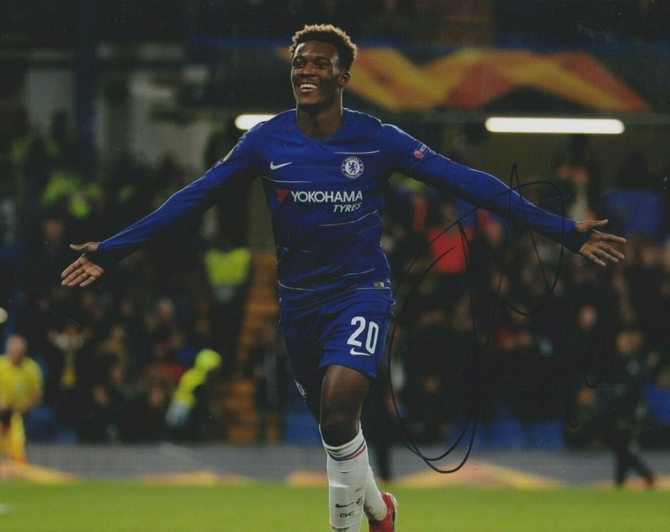 Callum Hudson-Odoi **HAND SIGNED** 8x10 Photo Poster painting ~ Chelsea FC ~ AUTOGRAPHED