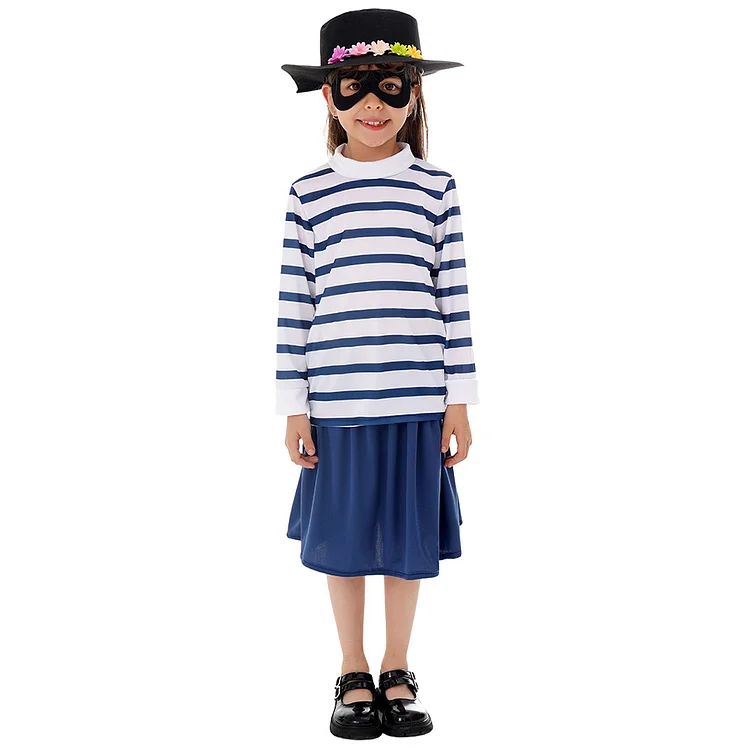 Kids Children World Book Day Burglar Betty Outfits Cosplay Costume Carnival Suit