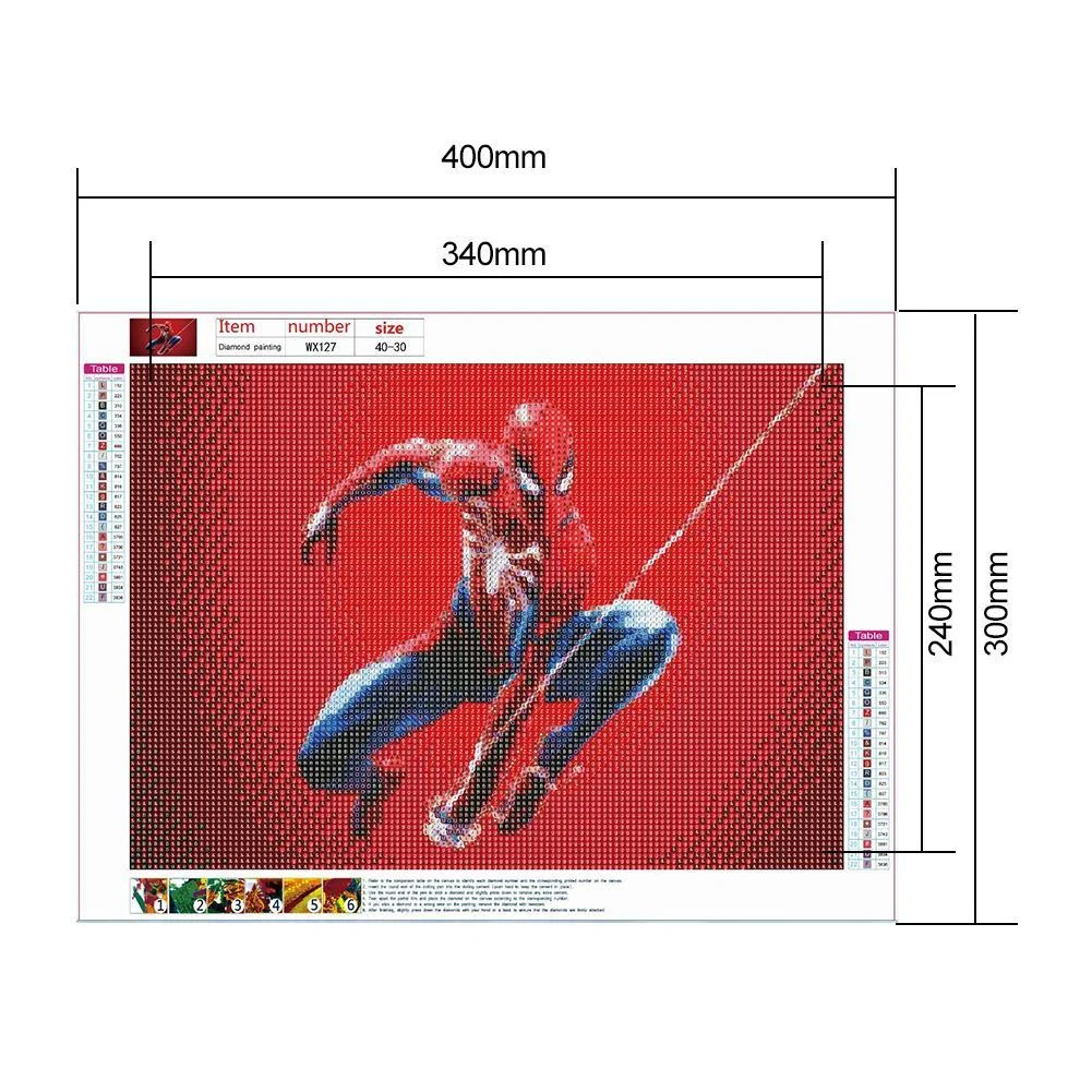 Diamond Painting - Full Round Drill - Spider Man(40*30cm)