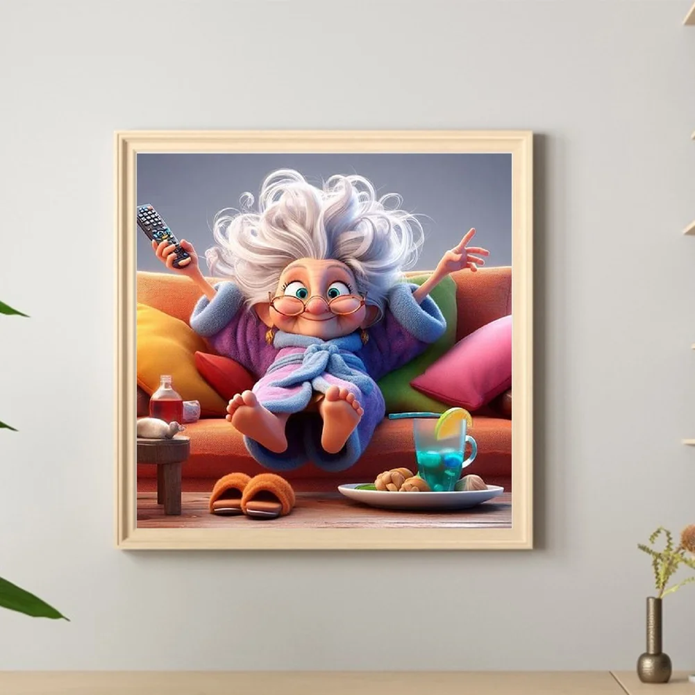 Diamond Painting - Full Round Drill - Grandma(Canvas|30*30cm)