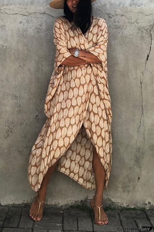 Leaf Belted Kimono Cardigan