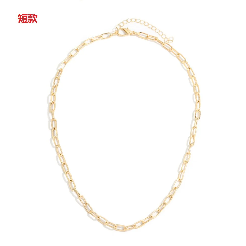 Dvacaman New Punk Gold Color Portrait Pendant Necklace for Women Cuban Multi Layered Chunky Thick Chain Choker Necklaces Jewelry