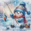 【Limited Stock Sale】Snowman Fishing-11CT Stamped Cross Stitch 40*40cm/15.75*15.75in tapestrymarket