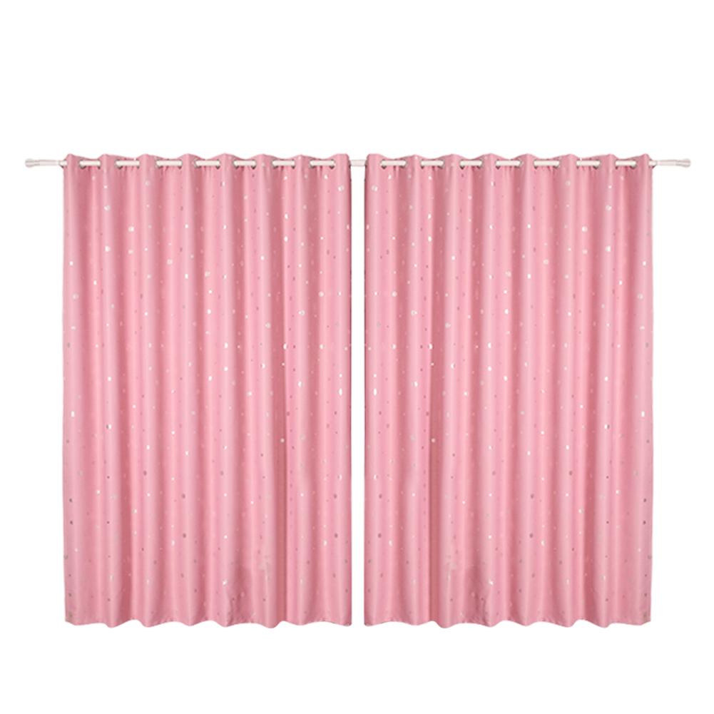 

Snowflake Print Semi-Blackout Curtains Home Window Decor Drapes (Pink, 501 Original