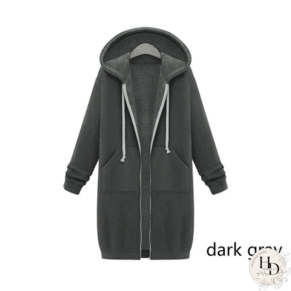 Plus Size Autumn Winter Women Cardigan Extra Long Thicken Velvet Jacket Loose Hoodie Coat