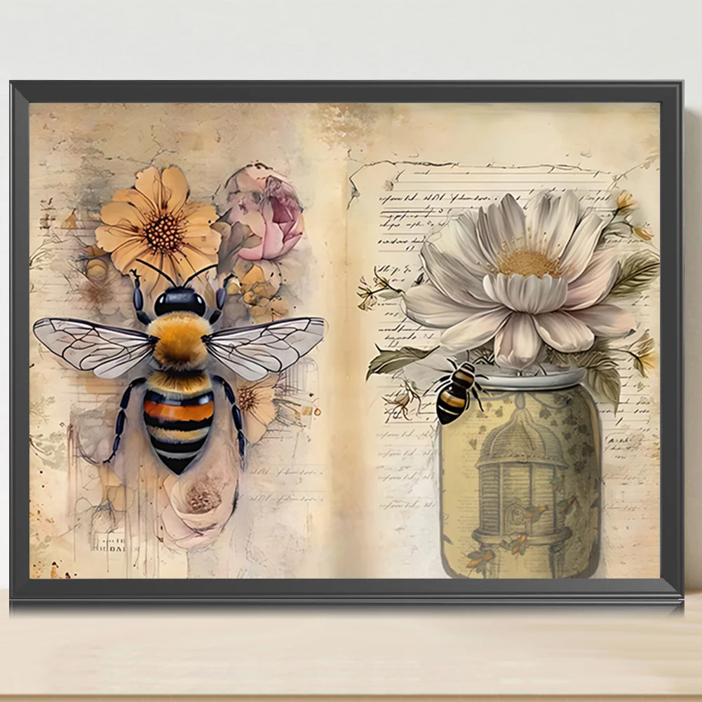 Diamond Painting - Full Round Drill - Bee(Canvas|40*30cm)