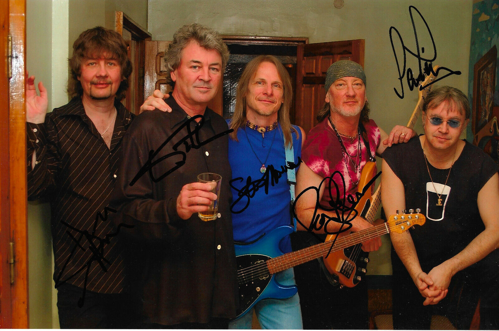 Deep Purple signed 8x12 inch Photo Poster painting autographs