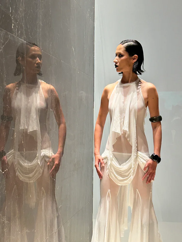 PARTICLE White Mesh Jumpsuit - 18 Recycled Water Bottles - White