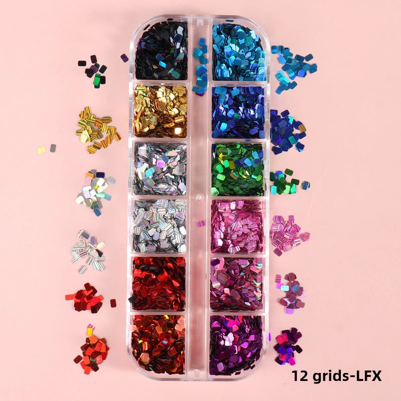 Nail Sequ Glitter Online Red Hot Boxed Nail Glitter Gathered Aurora Laser Sequ Boxed