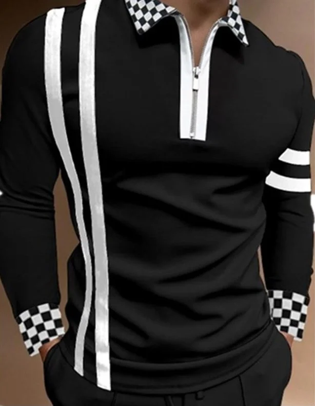 Men's Polo Shirt Long Sleeve Casual