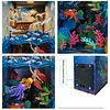 3D Wooden Puzzle Bookend Dollhouse Little Mermaid Book Block with Sensor Light