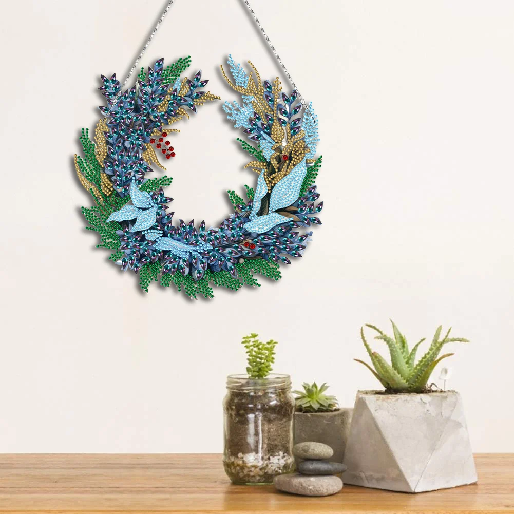 Special Shaped Crystal Painting Wreath Kit DIY Full Drill Garlan(Single Sided)