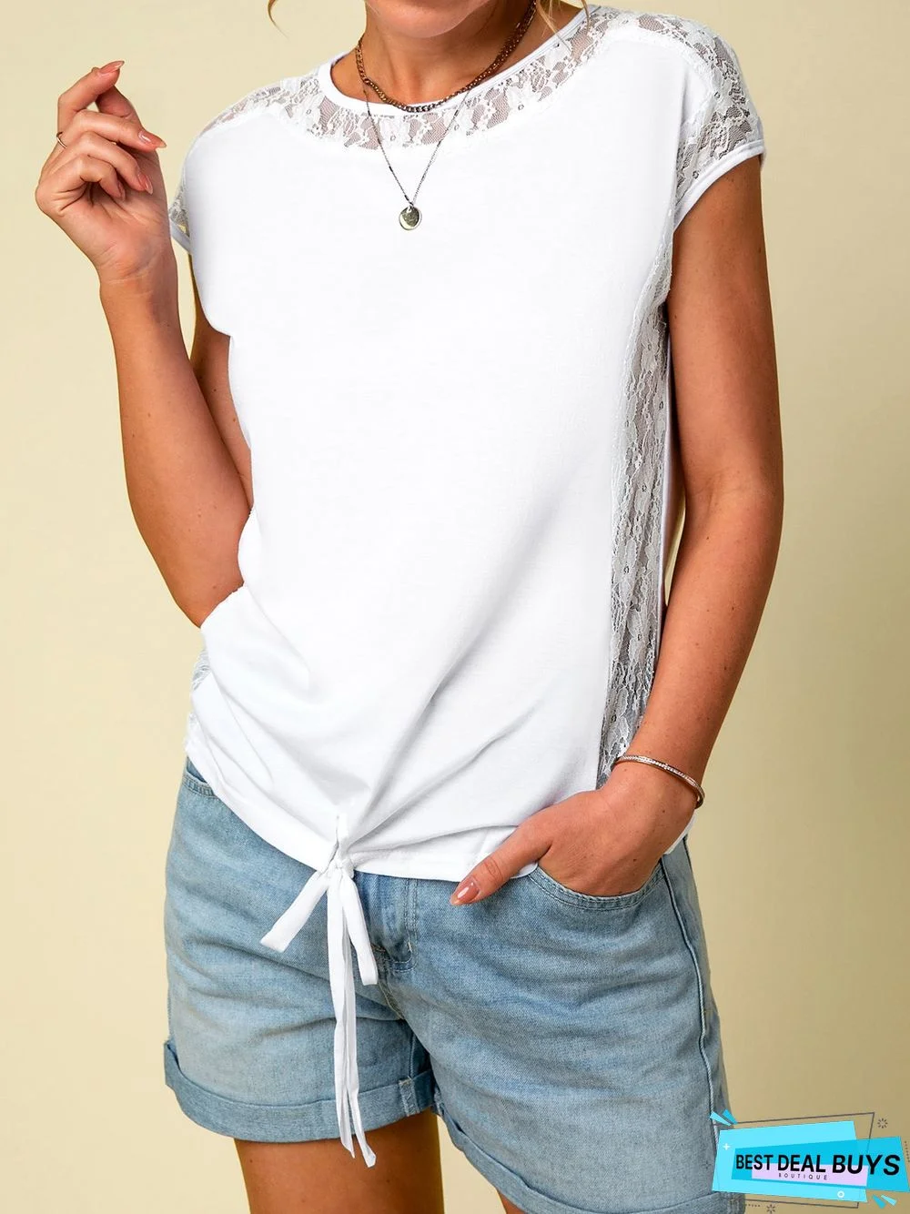 Cotton-Blend Short Sleeve T-shirt