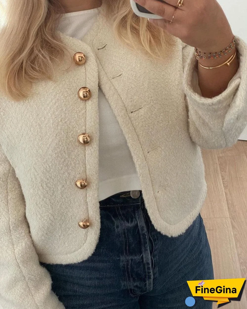 Vintage Long Sleeve Plain Cardigan