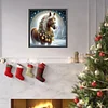 Diamond Painting-5D Full Round Drill Xmas Horse(40*40 CM)