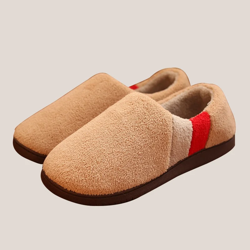 Men Slippers Home Memory foam Winter Short Plush Indoor Slippers Male Comfy Flock Non-slip House Shoes Big size 45 46 47