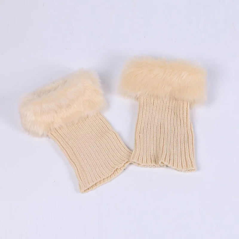 Leg Warmers Women Plush Winter Warm Solid Knitting Womens Legs Warmer European Style All-match Trendy High Elasticity Daily Chic