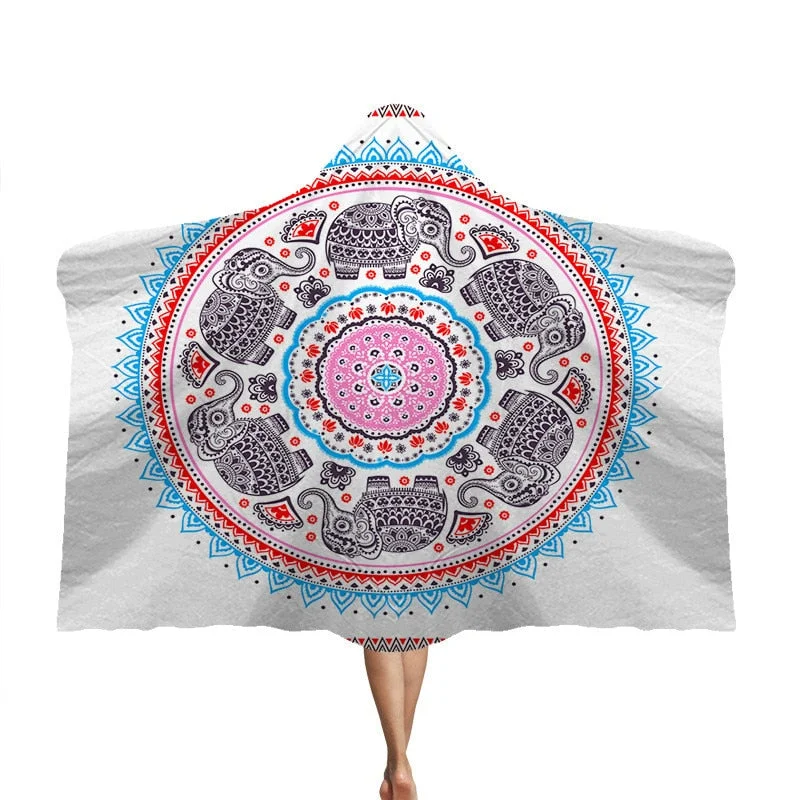 3D Printed Hooded Blanket Anime Soft Fluffy Blankets For Adults Sherpa Fleece Winter Throw Blanket Hoodie Blanket Travel Mantle